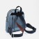 Women's backpack made of artificial leather, cosmetic bag, OTARA, Blue/Brown color