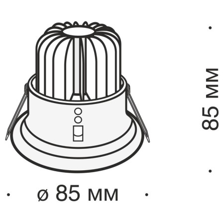 The built-in lamp Technical DL034-2-L8W, LED, 8 W, 85x85x85 mm, 790 lm, 3000k, white-1