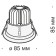 The built-in lamp Technical DL034-2-L8W, LED, 8 W, 85x85x85 mm, 790 lm, 3000k, white
