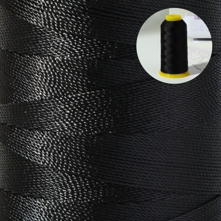 Shoe threads, 500d/3, 600 m, black color-1