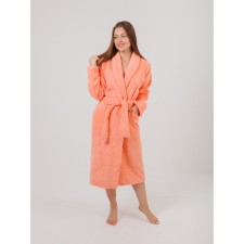 Women's bathrobe, with a shack, size 52-54, peach color