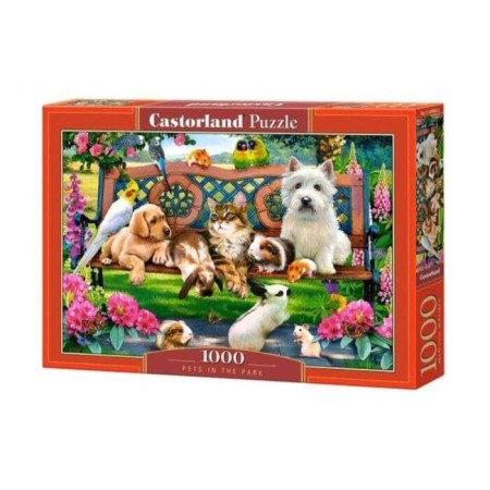 Puzzle "Pets in the park", 1000 elements