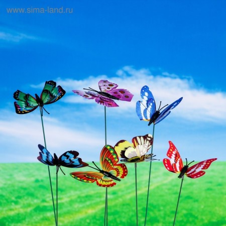 Plug for indoor plants "Butterfly" 6x7cm, 25cm, mix / packing 50pcs, price per pcs-2