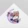 Multiple "cat" on a crescent, colored in ferrous metal