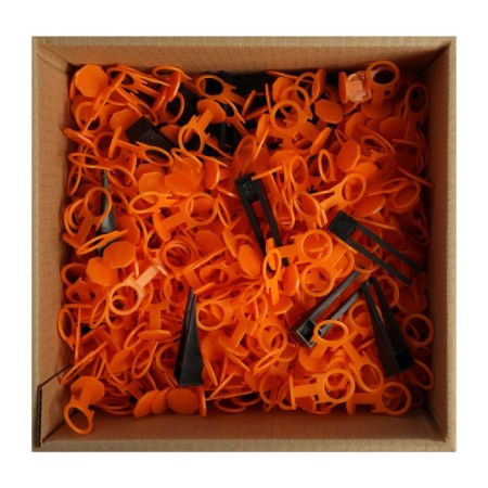 LOM tile leveling system, clamping ring 1.5 mm + wedge (500 + 500 pcs.), Box-1