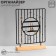 Circle decoration stand, 3 rows, 7 × 29.5 × 26 cm, black color