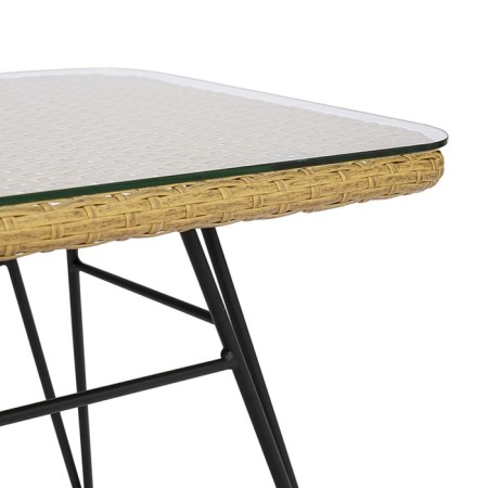 Coffee table Vetle, 800 × 400 × 400 mm, beige color / black-4