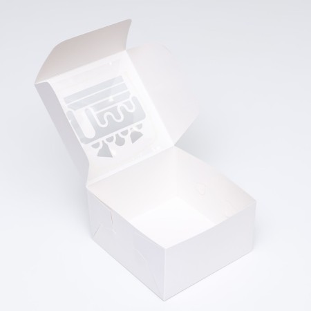 Box for cake, white, 18 x 18 x 10 cm-2