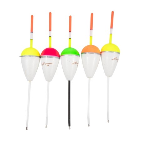 Flot Yaman "drop" with colored antenna, foam, 8 g, color mixt. 5 pcs.