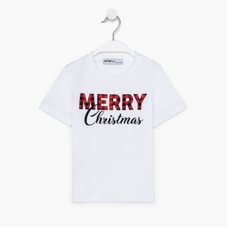 T-shirt Children's KAFTAN "Merry Christmas", size 28 (86-92), white color-6