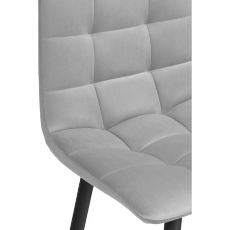Baric stool for metal/velor, black/light gray 43x42x93 cm-5