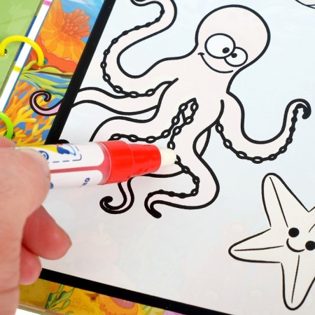 A book for drawing water "Animal World" with a water marker-3