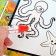 A book for drawing water "Animal World" with a water marker
