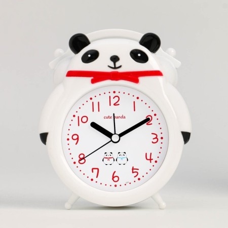 Clock - desktop an alarm clock "Cute panda" children's, discrete move, 16 x 13 cm, aa-1