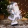 Santa Claus "in a suit with sequins and with a flashlight" 30 cm, silver