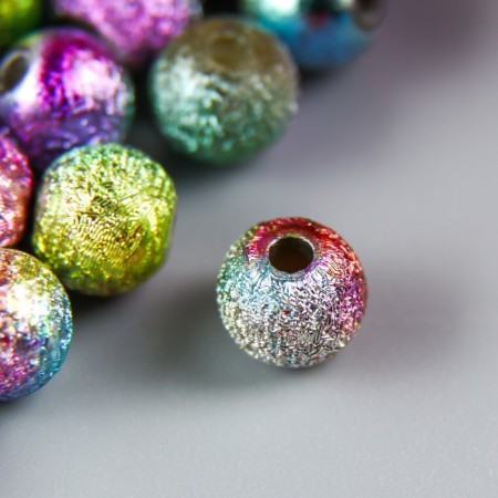 Beads for creativity plastic "rough ball of gasoline color" set 10 grams d = 0.6 cm-1