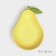 Ceramic “pear” plate, deep, yellow, 20.5 cm, 1 variety, Iran