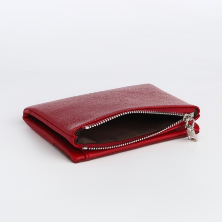 Women's wallet on a magnet, burgundy color-3