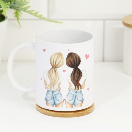 Sublimation mug "Best girlfriends forever", with application-1