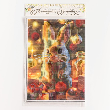 Diamond embroidery with partial filling "Bunny" 15*21, canvas-8