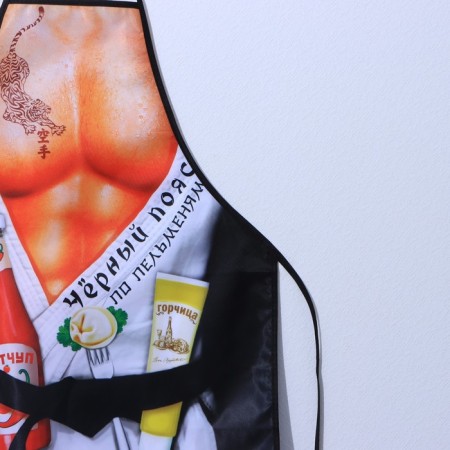 Apron Textile "Black Belt on Dumplings"-3