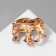 Brooch "Indian Elephant", red-gray color in gold