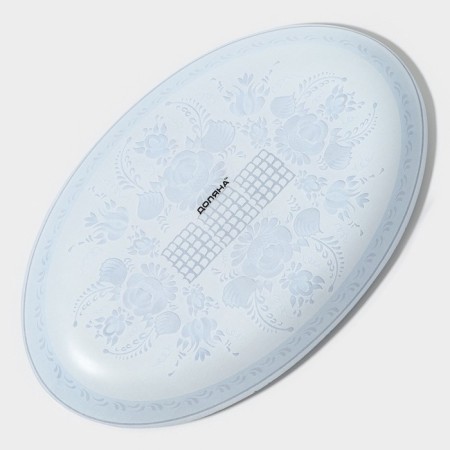 Glass Serving Oval Dilan "Sineva", 24.5 × 15 cm, blue color-4