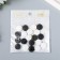 Beads for creativity wood "flat circle" set of 20 pcs white, black 0.4x1.5x1.5 cm