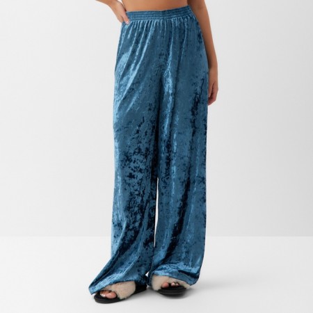 Homemade pants KAFTAN VELVET 40-42, blue