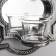 Climber Wall glass per 1 candle "Reflection" set 2 pcs D-4 cm. Art. silver. 8x20x20.5 cm