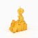 New Year's candle "Snake with a gift", for the New Year, gold 77 x 61 x 35