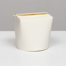 China-Box with a round bottom, white, 700 ml