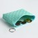 Women's wallet with lightning, green color