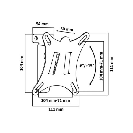 Le’ster LST-101.02 bracket, for TV, inclined, 10 "-32", 50 mm from the wall, black-1