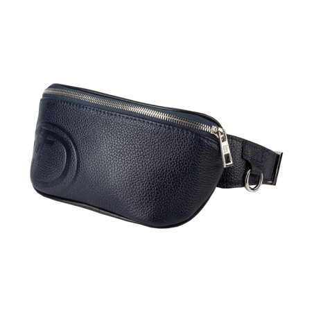Waist bag, lightning department, adjustable belt, dark blue color-2
