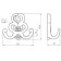 Tundra-lifter hook No. 41, white polymer, 1 pc.