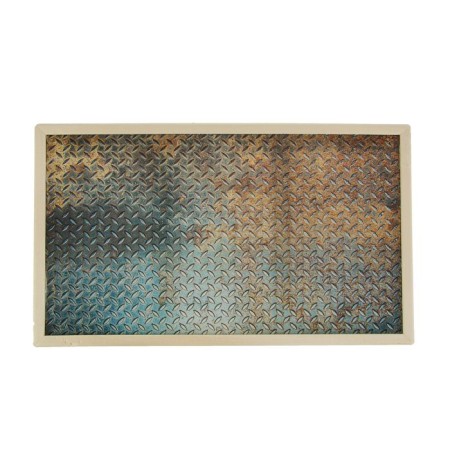 Breakfast table "metal" glass surface 50x30cm-1