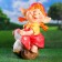 Garden figure "Gnome Girl on fly agaric" 27x28x39cm