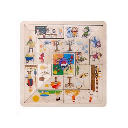 Puzzles made of wood "Spider. Seasons"