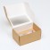 Box for 2 cupcake, craft, with a window 16 x 10 x 8 cm