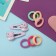 Caramel hair set (10 elastic bands 1.5 cm, 2 invisibility 3.5 cm) dragon, lilac
