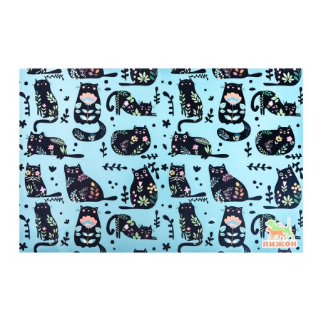 Rug for a bowl "Pigger" 43 x 28 cm "Cats painted"-2