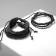 Bracelet Skin "Latyr", black color, d = 7.5 cm