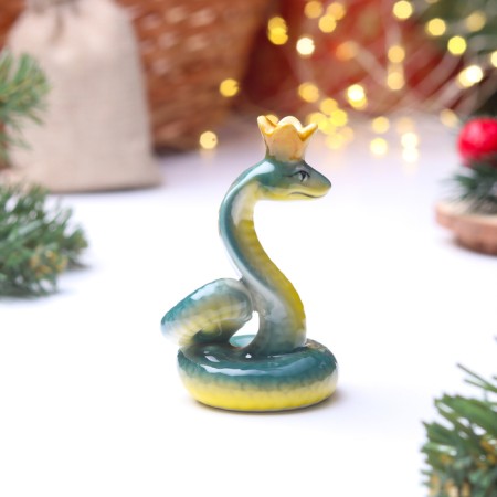 Souvenir "Cobra with the Crown", Gzhel, Color-2