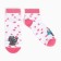 Women's socks, white color/cat, size 38-40