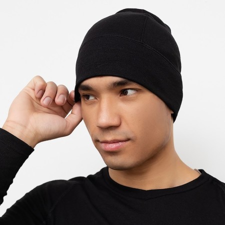 Male hat "thermo", black color, size 55