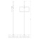 Star with a towel holder rectangular for a bathroom 80 cm, matte glass, chrome, fbs