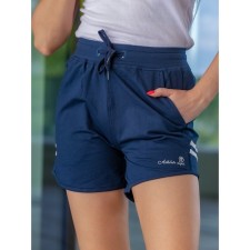 Women's shorts ise, size 50 cm, dark blue color, white