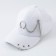 Women's cap with rings, white color, rr 56