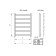 Water heated towel rail "Classic", 400x800 mm, 6 crossbars